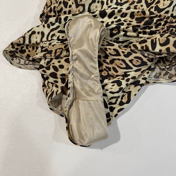 Victoria’s Secret Leopard Print Strapless Ruched Dress Top Women’s Small – Bodyc - Picture 5 of 9